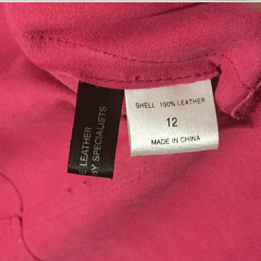 TAHARI Hot Pink Suede Jacket - Picture 8 of 8
